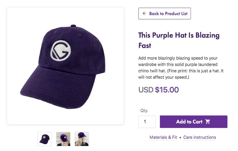 第一次貢獻 Gatsby 竟然還有紀念品可以拿喔，這是我挑的帽子